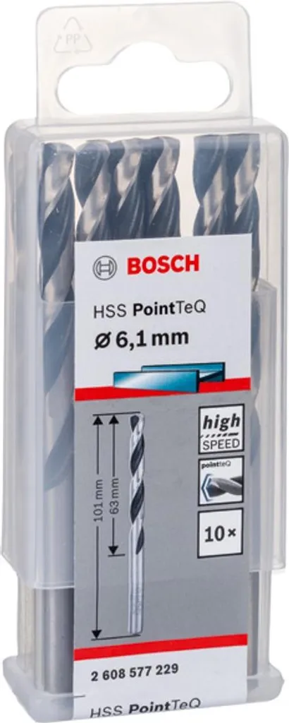 Punte elicoidali in metallo HSS PointTeQ confezione da 10 pz