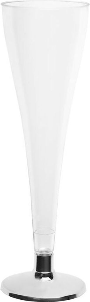 420 Mehrweg Sektgläser Champagnergläser 120 ml Wiederverwendbar Kunststoff unzerbrechlich transparent Sektflöte silber