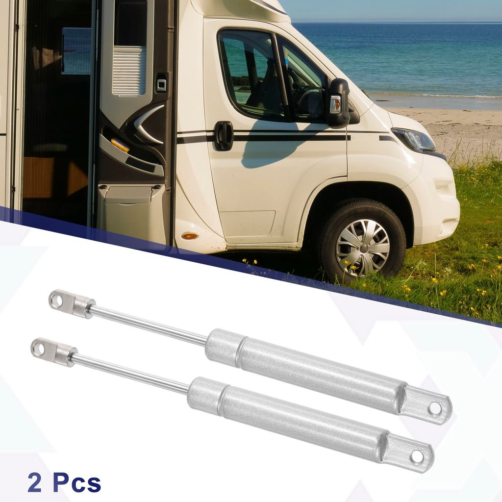 2 Stück 6 Zoll 10Ib/45N Silberfarbene Lift-Unterstützungen Stützen Stoßdämpfer Gasfeder Universal für Wohnmobil Auto LKW Boot Fenster Schrank...