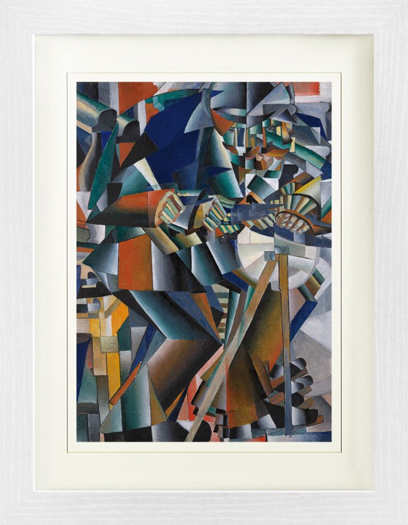 Kasimir Malewitsch Gerahmtes Bild Mit Edlem Passepartout | Wand-Bilder | Im Bilderrahmen - Der Messerschleifer Prinzip des Flimmerns, 1913 (40 x 30...