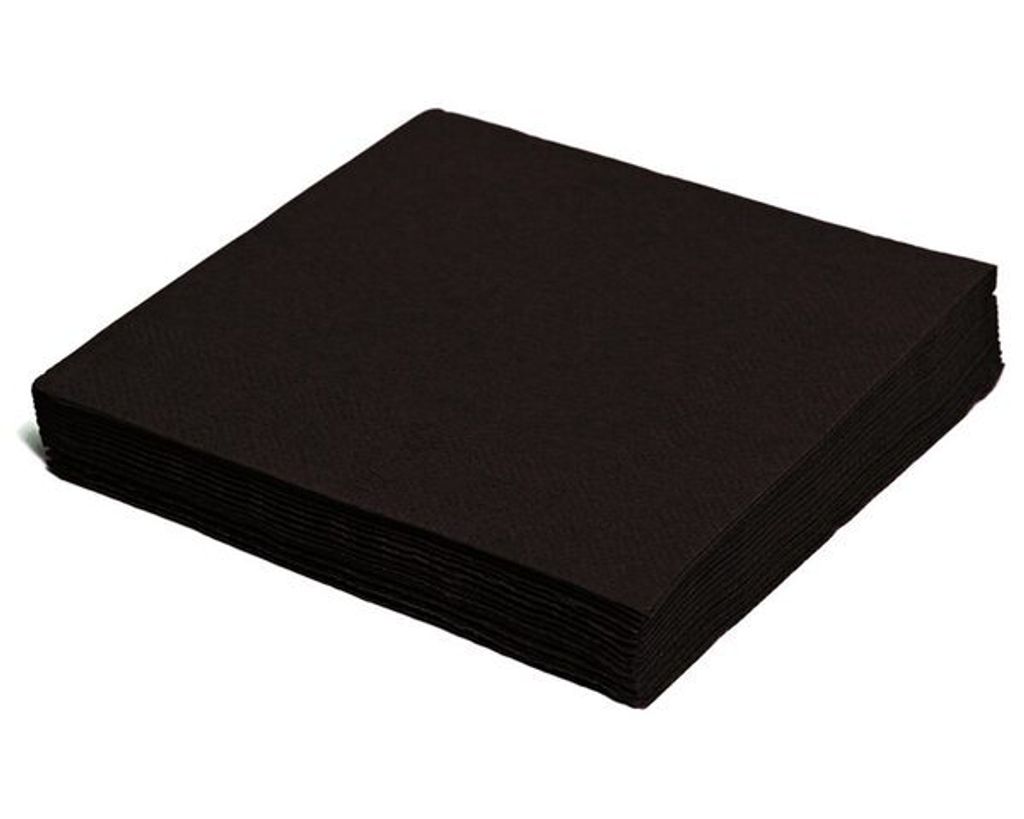 250x Servietten 24 x 24 cm 1/4 -Falz 2-lagig schwarz Produktbild 