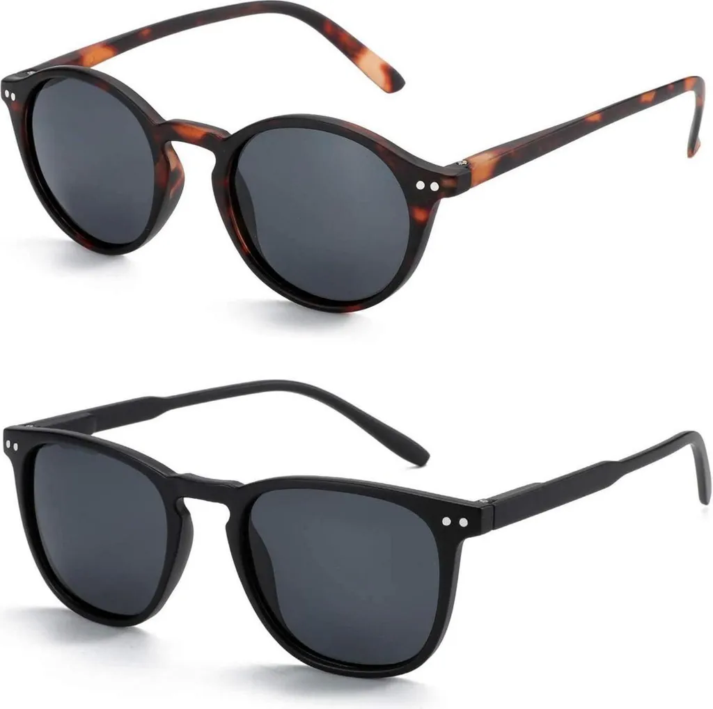 2 Pack Occhiali Sole Design Italiano Polarizzati UV400 - Chic Retro