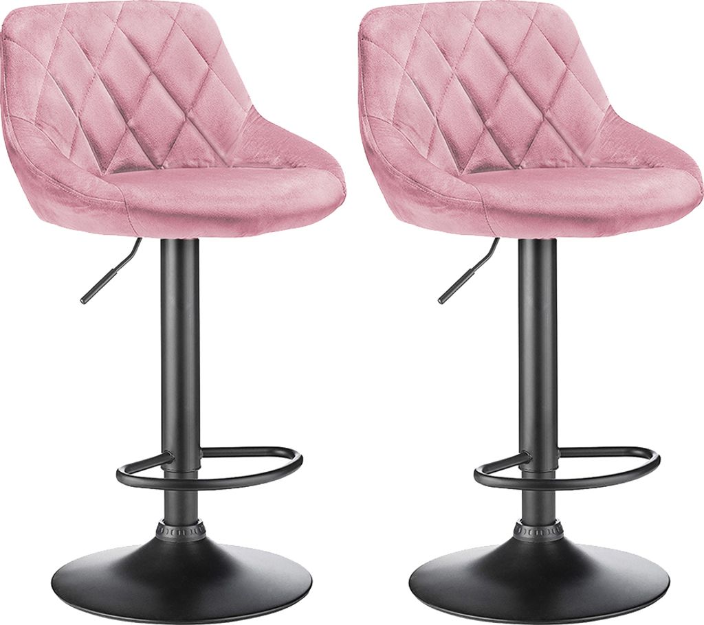 lot de 2 tabourets de bar en velours Tabouret de bistrot Image du produit 