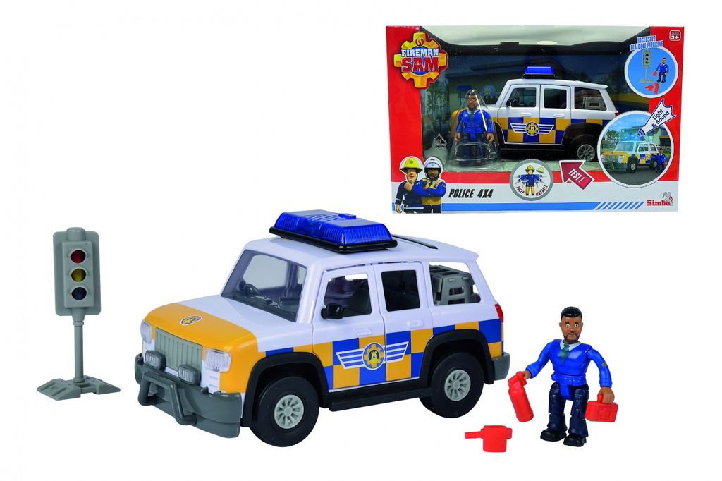 SIMBA Feuerwehrmann Sam Polizei Jeep mit Figur Produktbild 7