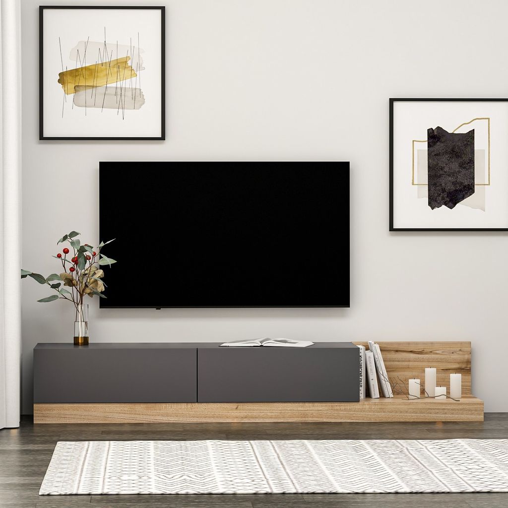 Skye Decor, Majör- AnthraciteWalnut, TV-Ständer, 100 % Produktbild 