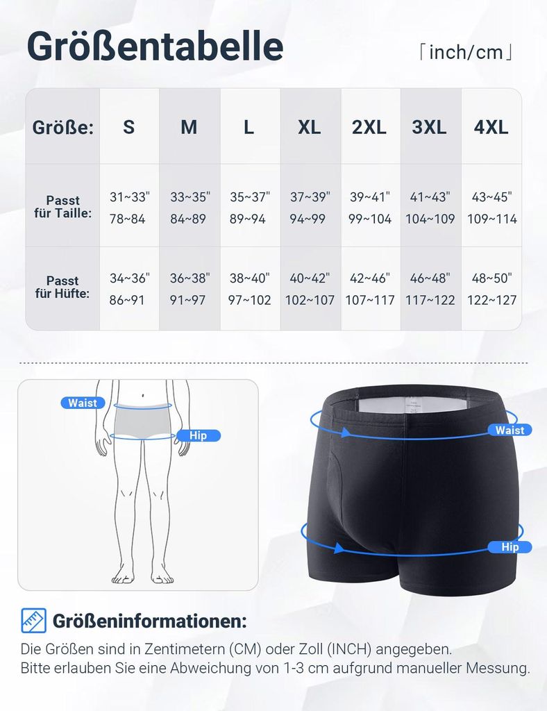 FAMI HELPER 3er Pack Inkontinenz Pants Männer, Waschbare Produktbild 