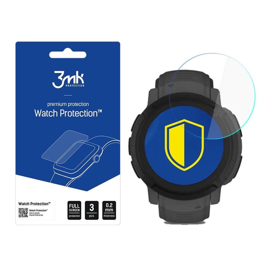 Garmin Instinct 2 - 3mk Watch Protection v. FlexibleGlass Lite