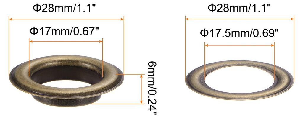 Grommet Werkzeug Kit 17mm Tš¹lle 40 Sets ?sen Scheiben ?senzange Set Planen?sen Rostfrei Silber Schlag?sen mit Box fš¹r Planen Leder Stoff Vorh...