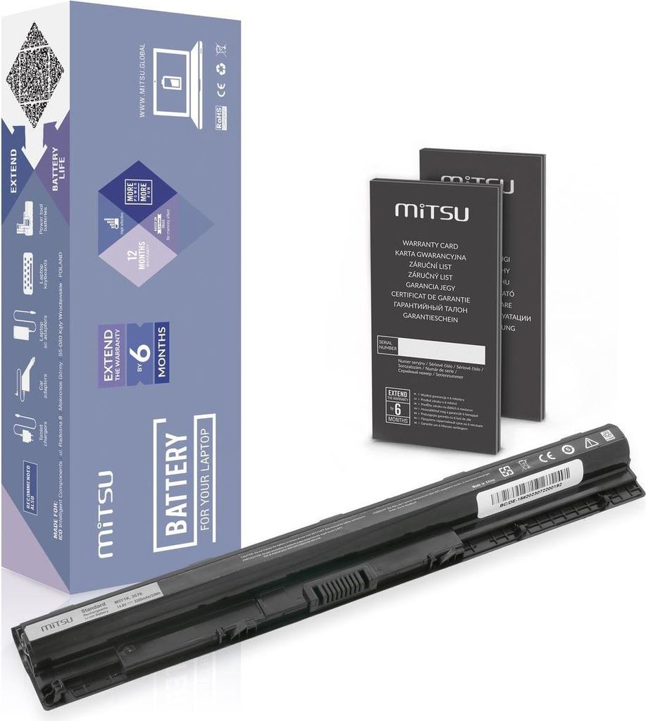 Mitsu Laptop Battery Dell Inspiron 15 3451 (2200mAh 33Wh)
