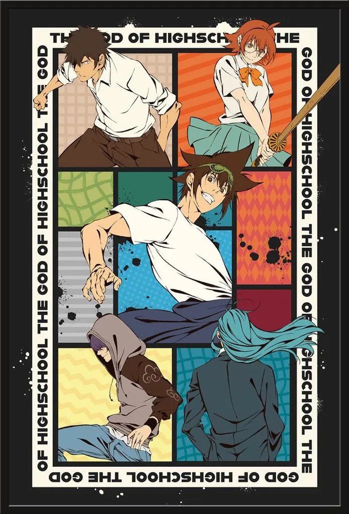 Poster God of High School avec Cadre Anti-Casse Shinsuke® Vitre Acrylique