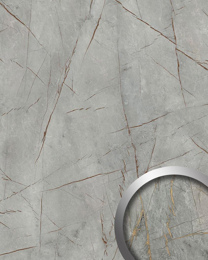 WallFace 25894 LIMESTONE Grey Nature Wandpaneel in Stein Optik matt grau 2,6 m2