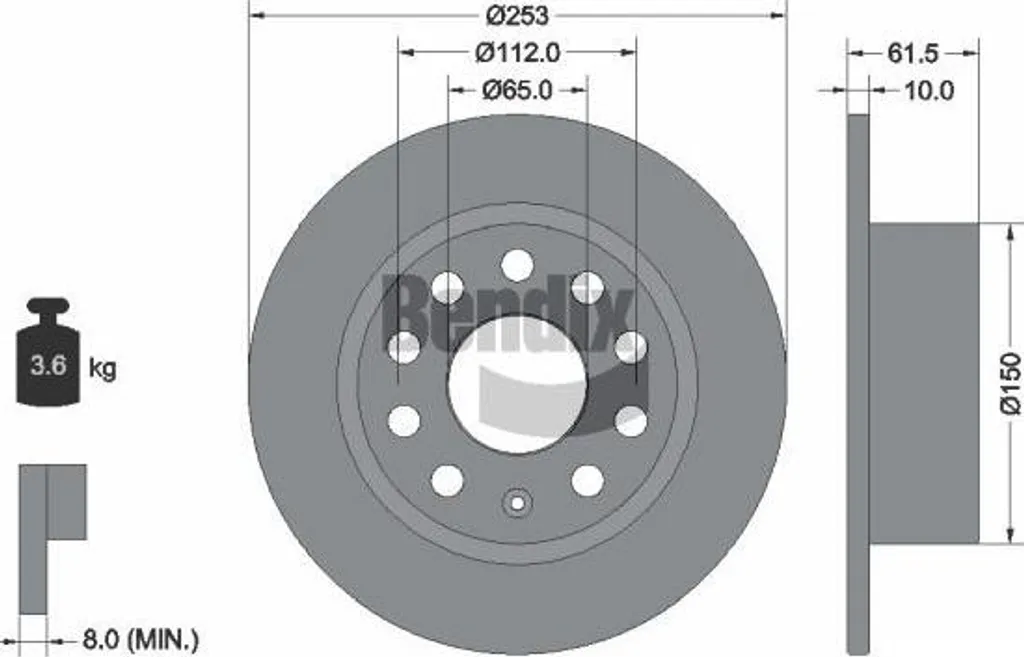 Stop aux bruits de freinage : Disque Bendix BDS1601 5Q0615601C Octavia