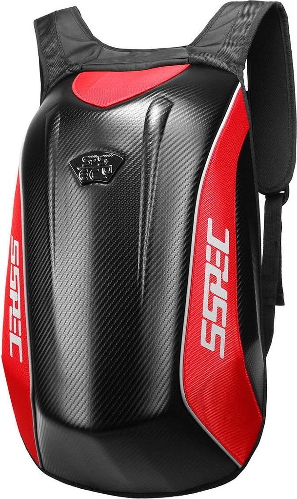 Motorrad Helm Rucksack Motocross Riding Racing Aufbewahrungstasche Carbon Fiber - Schwarz
