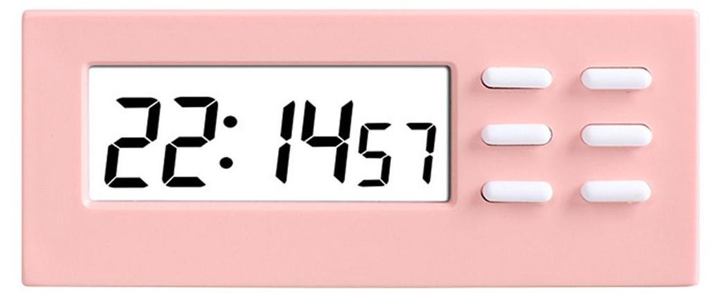 Lerntimer für Kinder, magnetische Stoppuhr mit Uhr, geeignet zum Backen, Kochen, Lernen, Trainieren, zählt herunter und hoch (rosa).