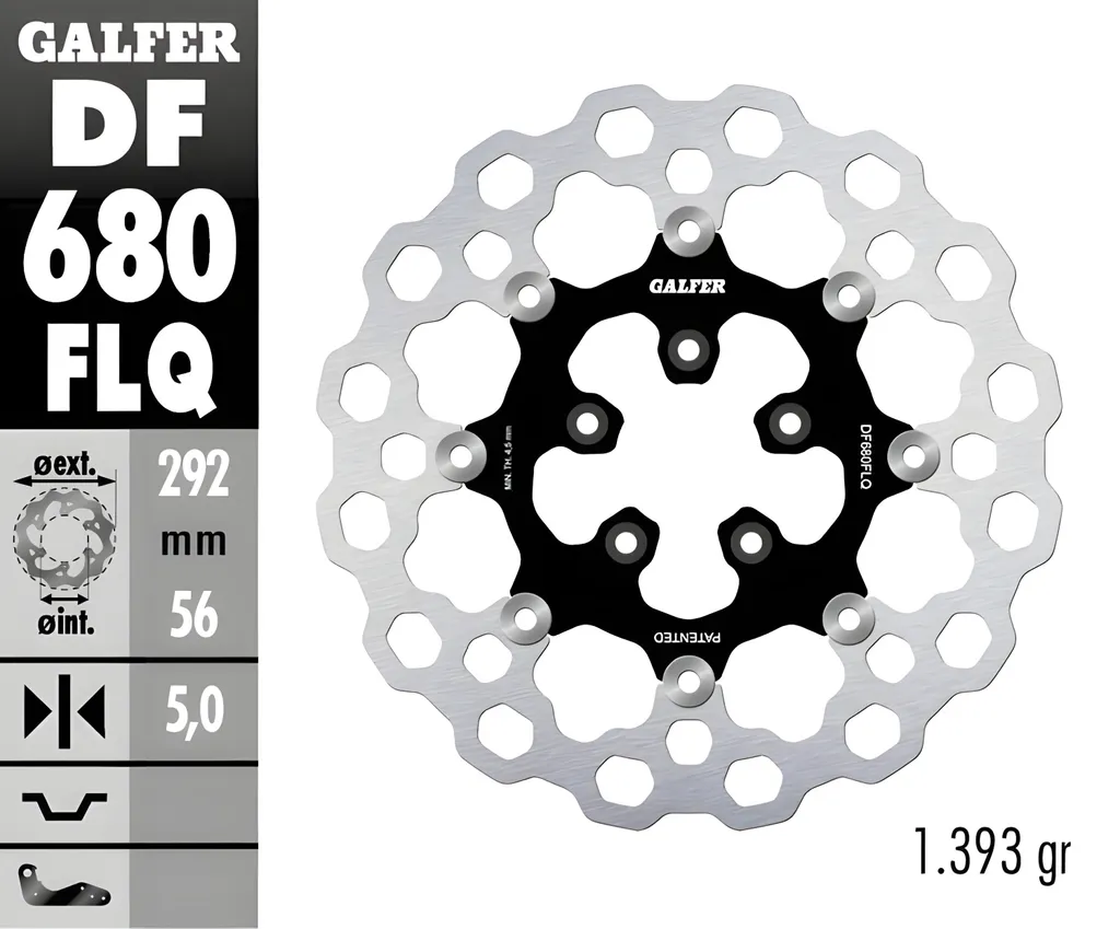 Paire de disques de frein flottants 292x5mm pour Harley Davidson FLHTCU