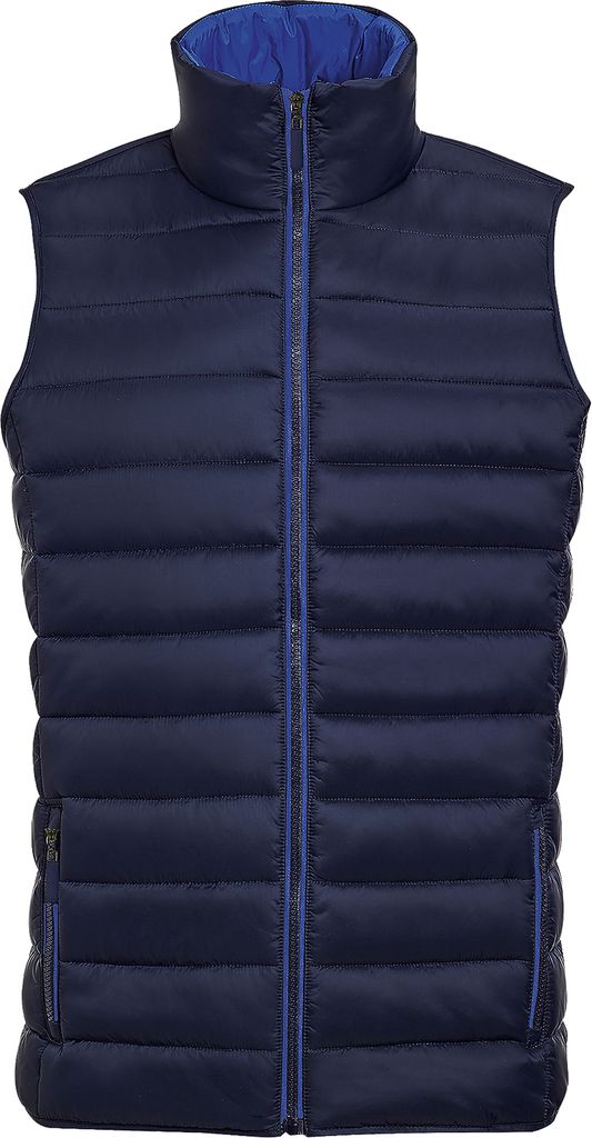 SOLS Mens Wave Stepp Bodywarmer/Weste wasserabweisende PC2453 (3XL) (Marineblau)