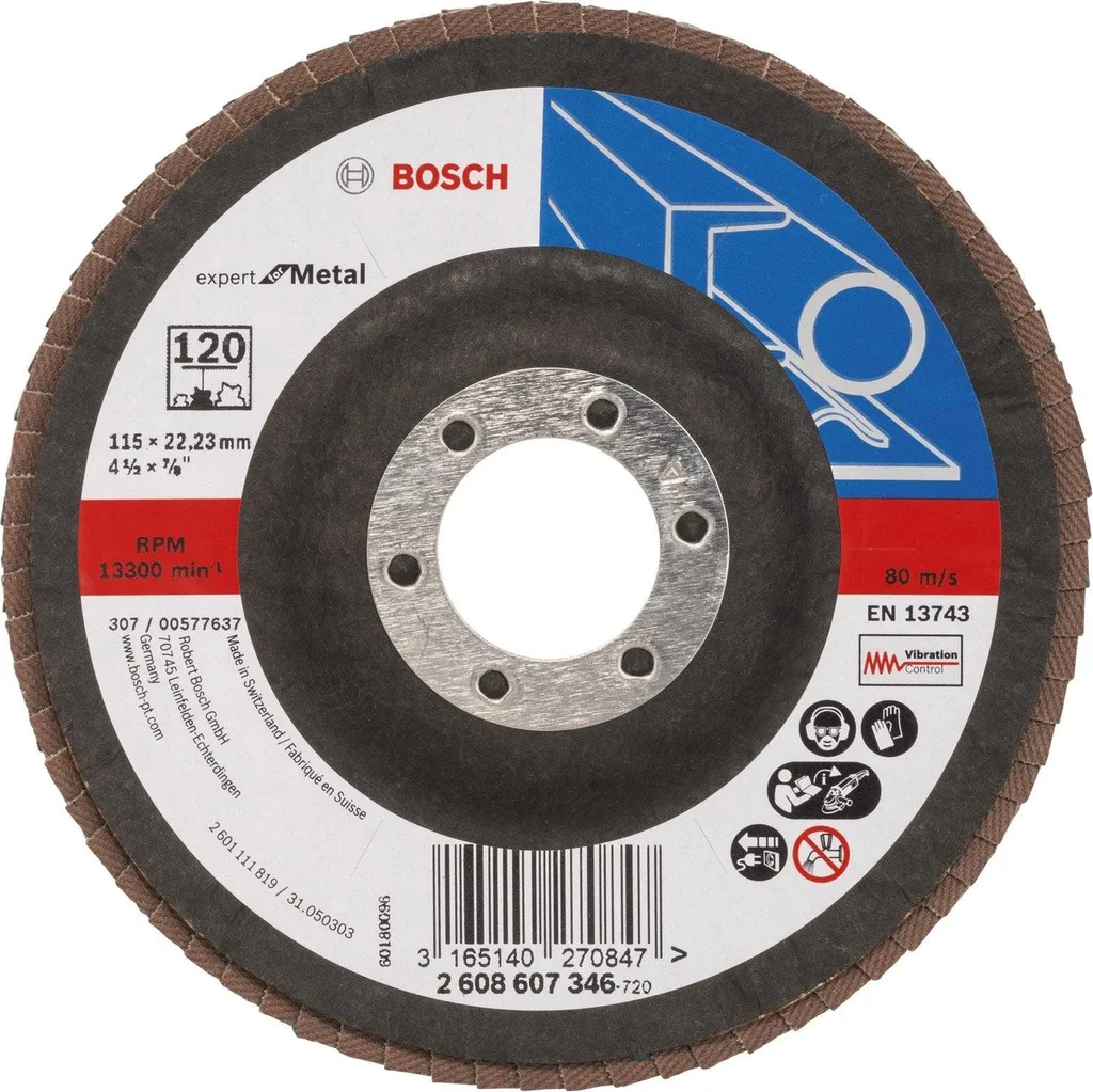 Disco Bosch X551 Expert for Metal 115mm G120 - Finitura Professionale