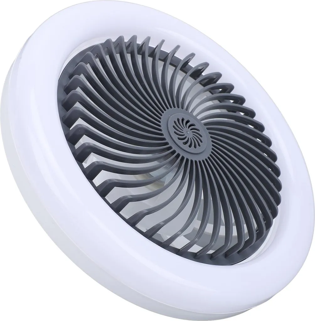Ventilateur de plafond LED noir avec diffuseur d'arôme et télécommande