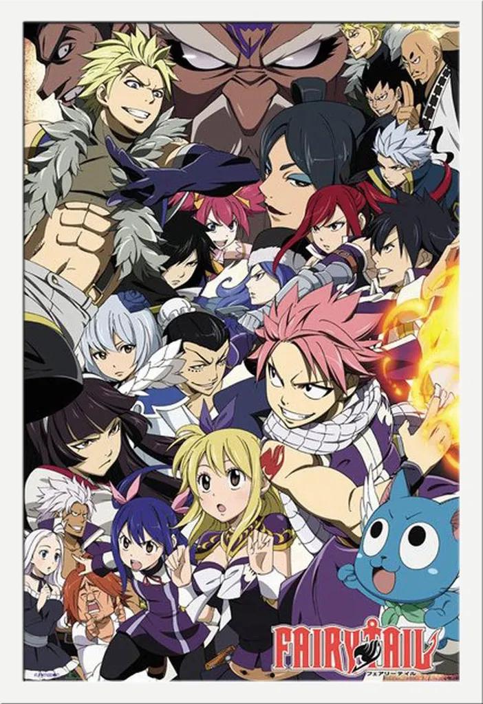 Regalo Fairy Tail: Poster S6 + Cornice Rimovibile Shinsuke Bianca MDF