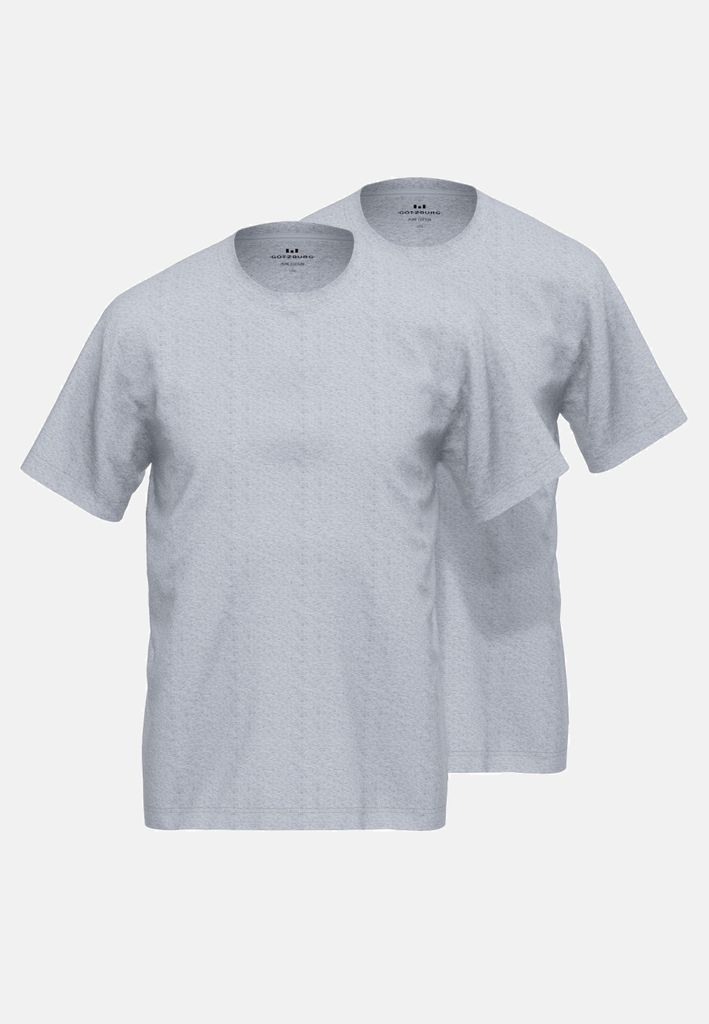 2er Pack Götzburg T-Shirts kurzarm R-Neck, Farbe:Grau, Produktbild 