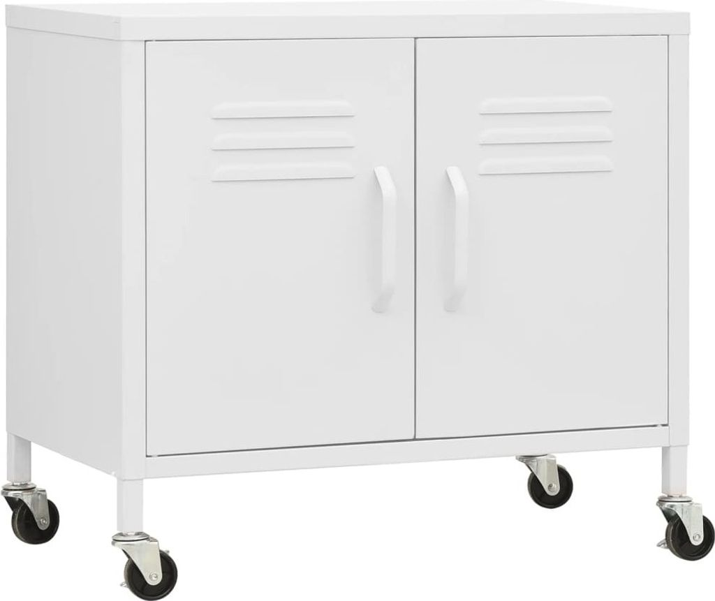 vidaXL Szafka do przechowywania biała 60x35x56 cm stalowa Zdjęcie produktu 