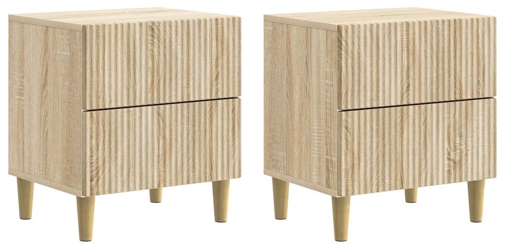 Nachttisch 2 pcs Sonoma-Eiche 43 x 34,5 x 48 cm Holzwerkstoff