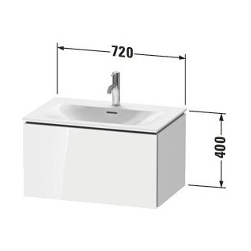 DURAVIT LC613601111 WTU L-Cube wandh.,400x720x481mm