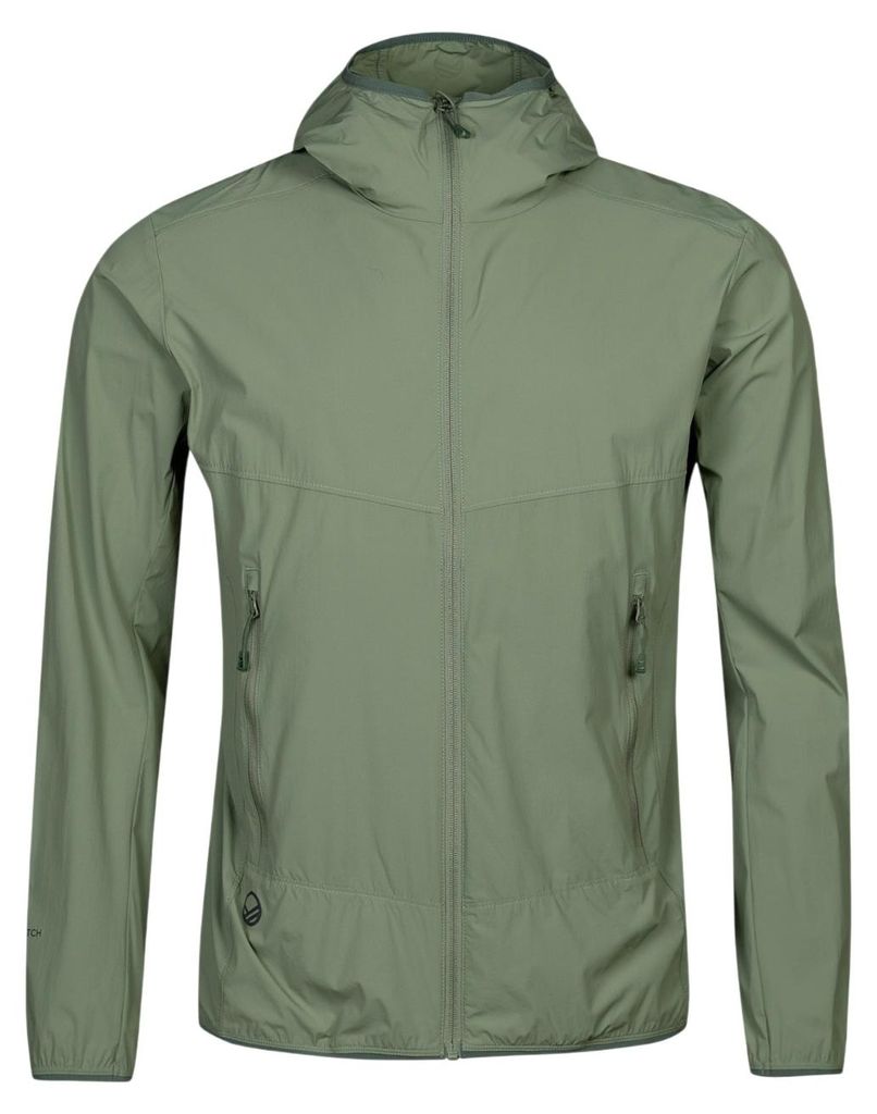 HALTI Pallas Cool Dry Quick Stretch Herren Outdoor Jacke mit Kapuze grün S
