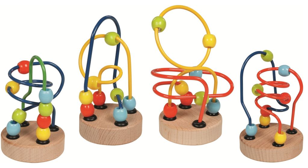 goki 59994 Motoriek-schuurplankjes, hoogte 7-9 cm, hout, Productafbeelding 