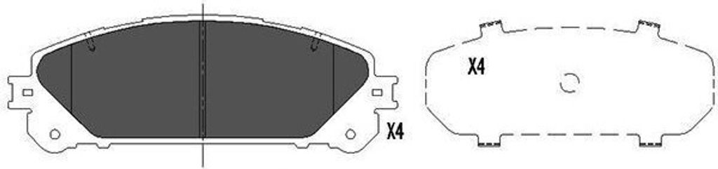 KAVO PARTS Bremsbeläge Satz Vorne Bremsklötze für TOYOTA RAV 4 IV (ZSA4, ALA4) KBP-9116