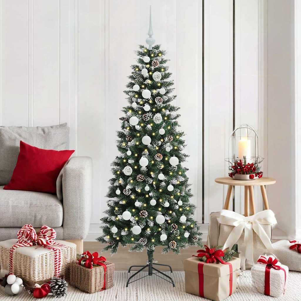 "SALE 2026"Künstlicher Weihnachtsbaum - elegantes Design - Christbaum/Kunstbaum - mit 150 LEDs - CLORIS - mit Ständer Grün 150cm DE439049 - Kün...