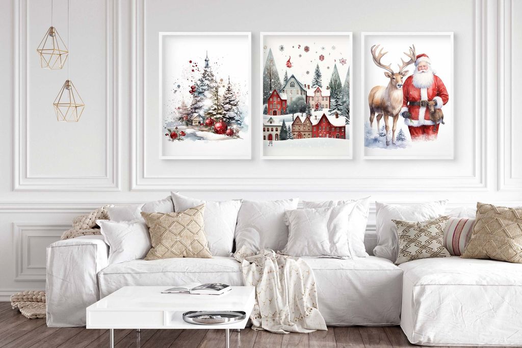 DECOWALLS Poster Set 3 Teile - Weihnachtsposter für Produktbild 