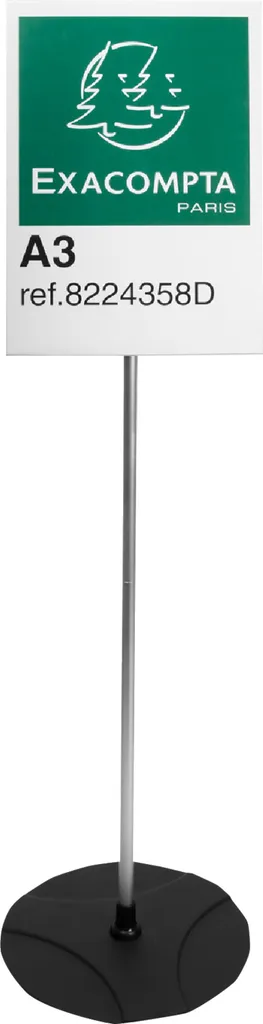 Signalétique intérieure A3 : Lot de 5 supports sur pied alu et noir