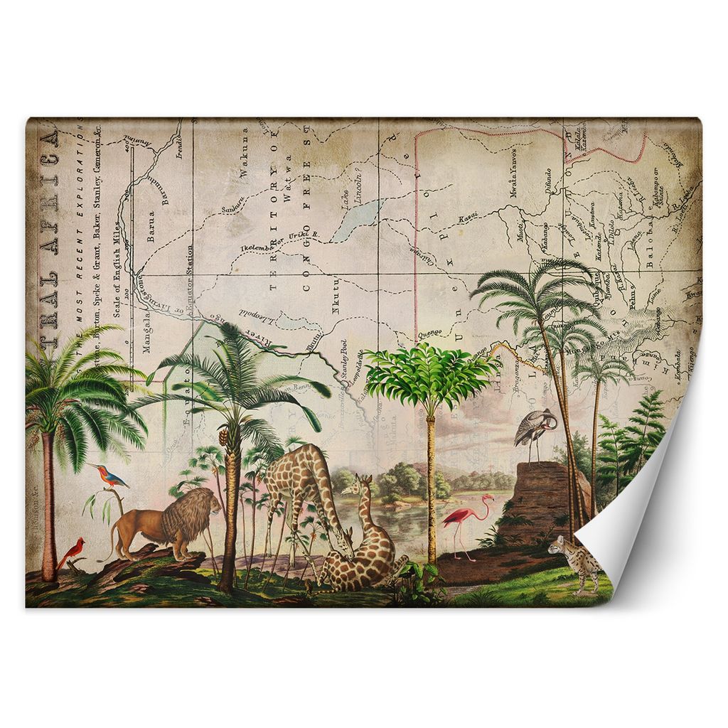 FOTOTAPETE Tropische Dschungel Wildtier 450x315 cm VLIES Tapete Wandtapete Wandbilder Wanddekoration Design Wohnzimmer Schlafzimmer Flur Büro Küche