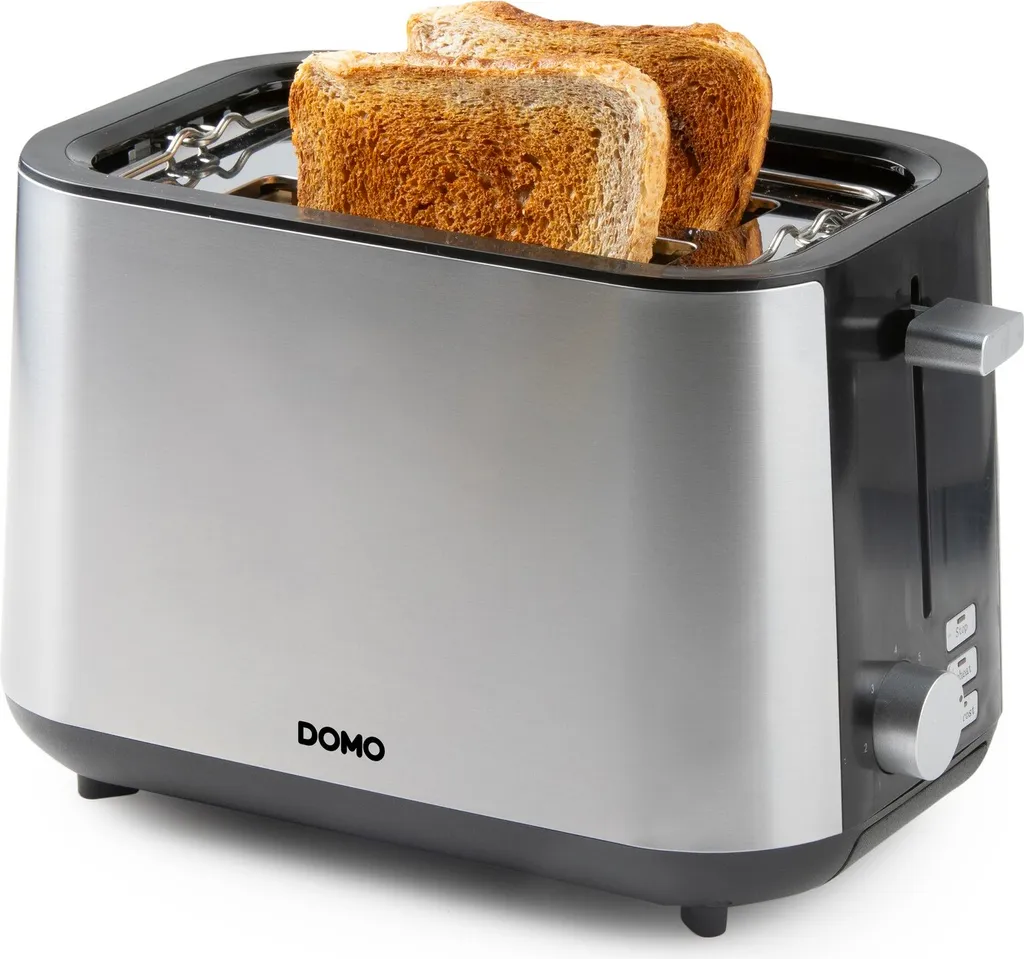 Tostapane in acciaio inox con tostapane - 2 fette - DOMO DO966T