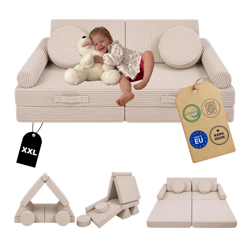 Sofa modułowa piankowa Flumi 10-elementowa do zabawy – Zdjęcie produktu 