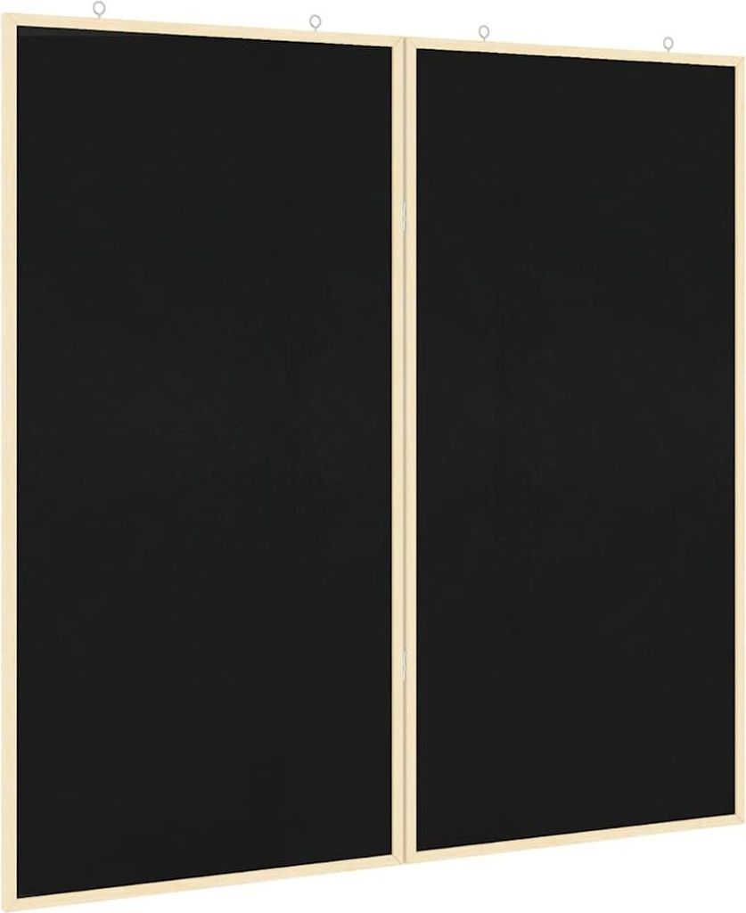 vidaXL Info-Tafel Schwarz 100 x 100 x 1,4 cm Massivholz Kiefer