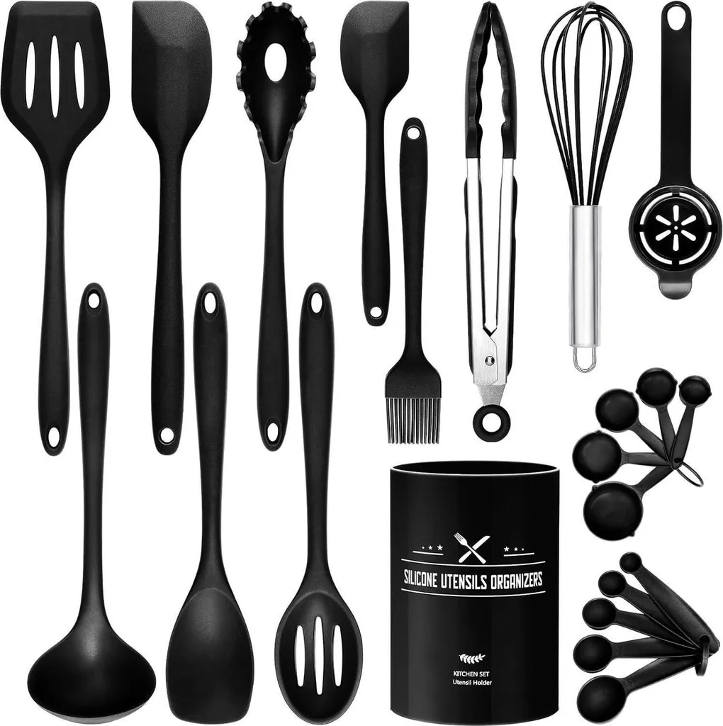 Set Utensili Cucina Silicone 22 Pezzi: Addio Disastri ai Fornelli