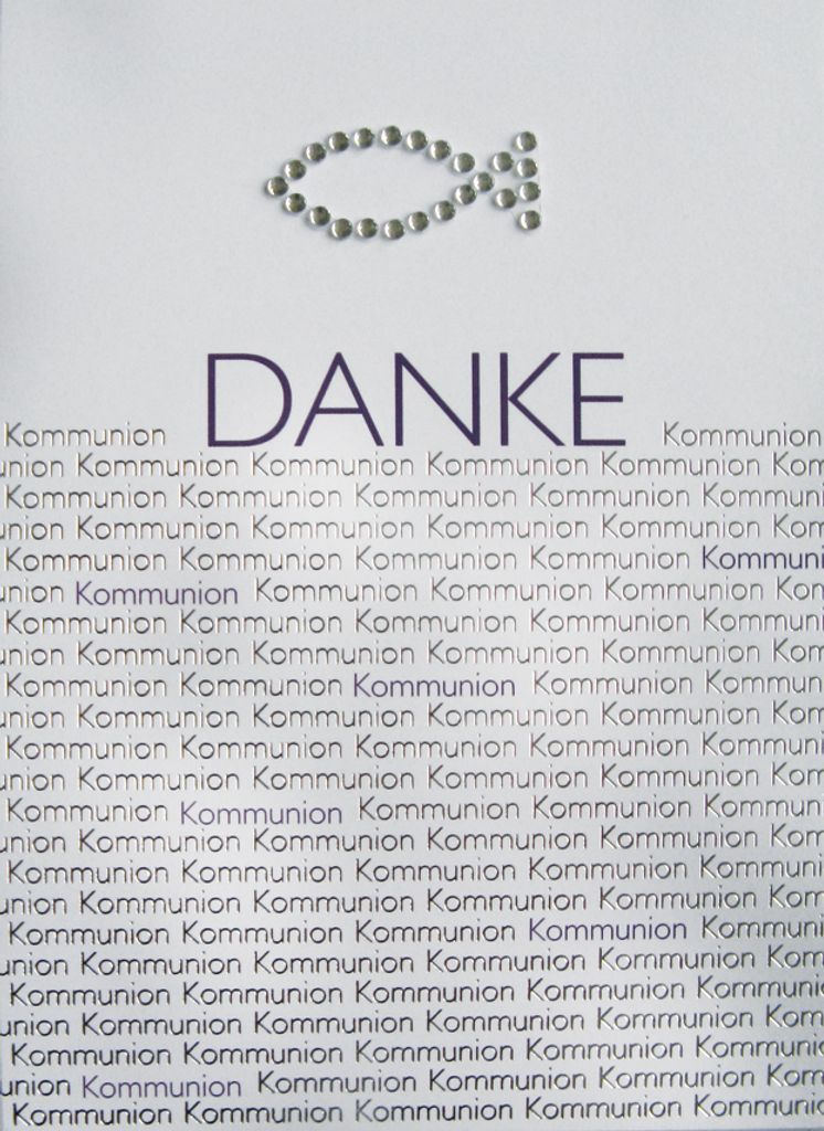 Kommunion - Danksagung - 5 Karten – 5 Umschläge – im Format 10,5