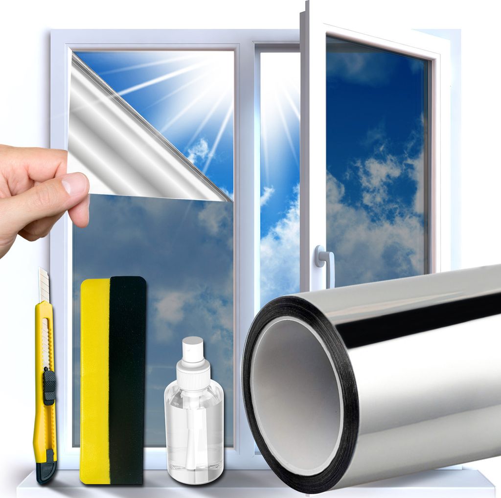 Sonnenschutzfolie Fensterfolie 60x200cm Spiegelfolie Produktbild