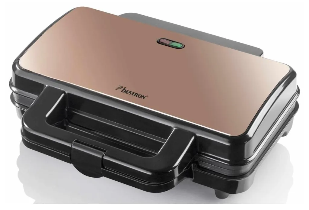Cuiseur Sandwich XL Bestron : Fini le Fromage qui Colle - 900W Cuivre