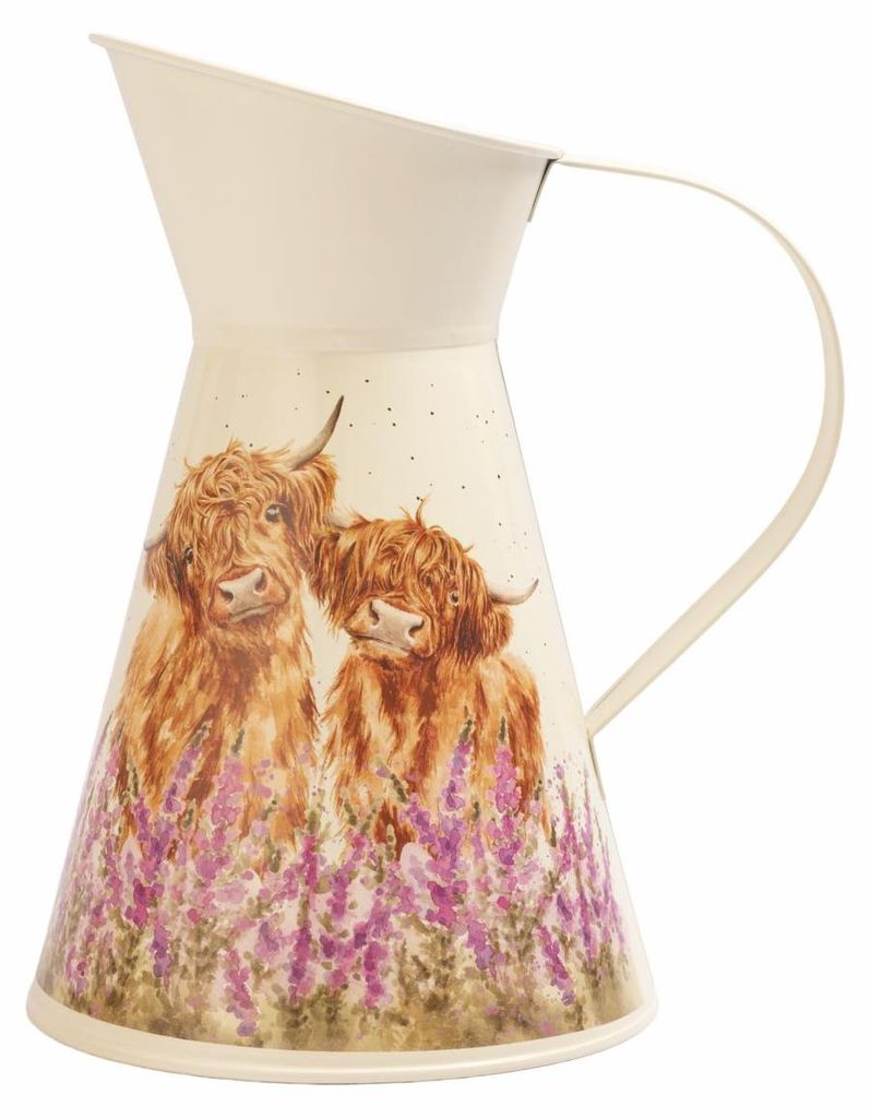 Wrendale Designs Blumenkrug Highland Rinder Sanfte Riesen