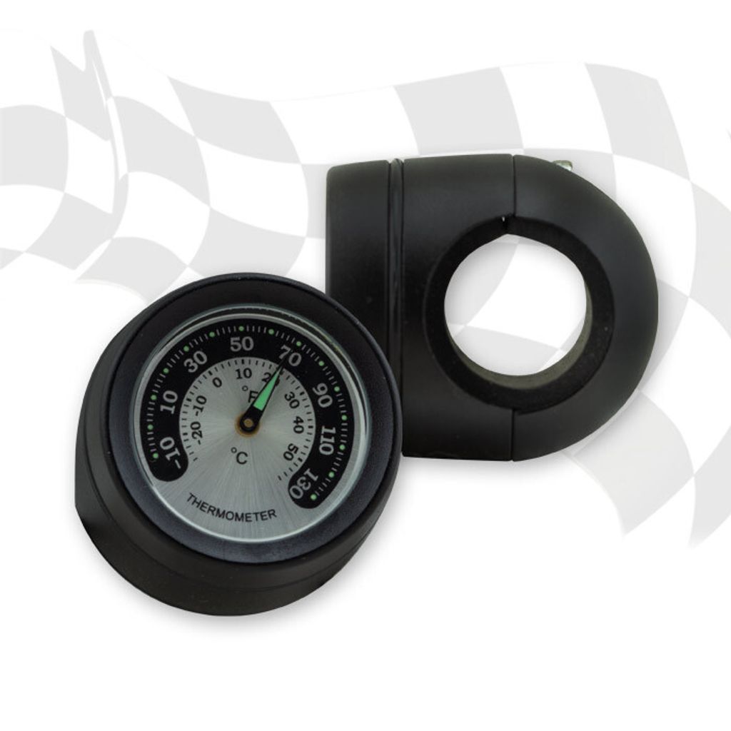 Thermomètre de guidon 7/8 + 1 pouce noir Image du produit 