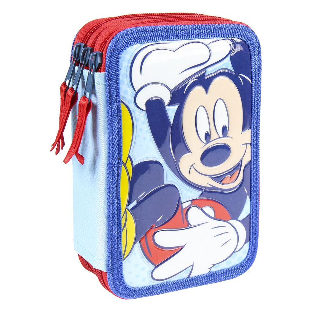 Mickey Mouse Dreikammer-Mäppchen mit Giotto Premium Zubehör Produktbild 