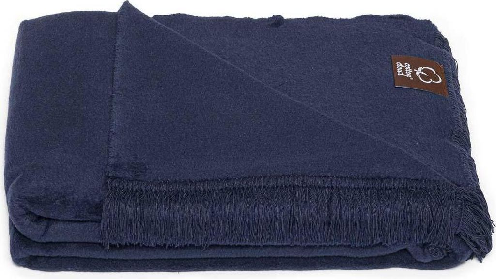 UMIPLED | Kuscheldecke, Sofaüberwurf Decke, Dicke Sofadecke, Couchdecke, Flauschige, Wohndecke für Couch, 150x200cm, 430 g/m2 - Marineblau