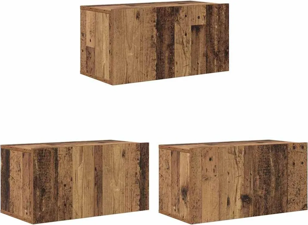 vidaXL Mobile TV 3 Pezzi Marrone 60x30x30 cm Legno Multistrato Offerta