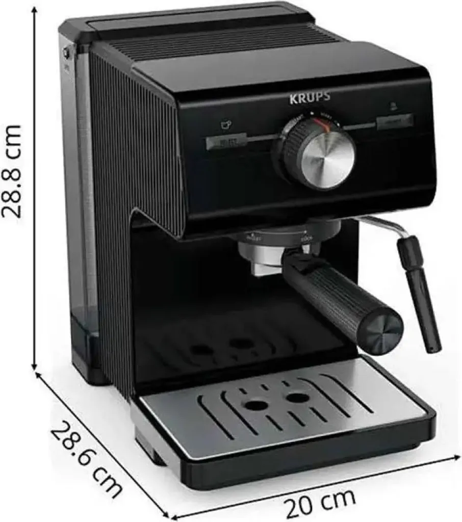 Krups XP 381810 Authentique Cafetière Inox avec Buse Cappuccino