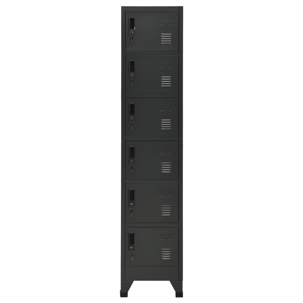 vidaXL Armoire à casiers Anthracite 38x40x180 cm Acier Image du produit 