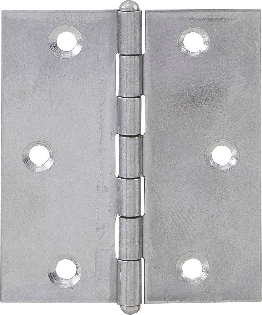 Knopfscharnier leichte Ausführung Scharnier 60 x 50 x 0,9 mm Edelstahl