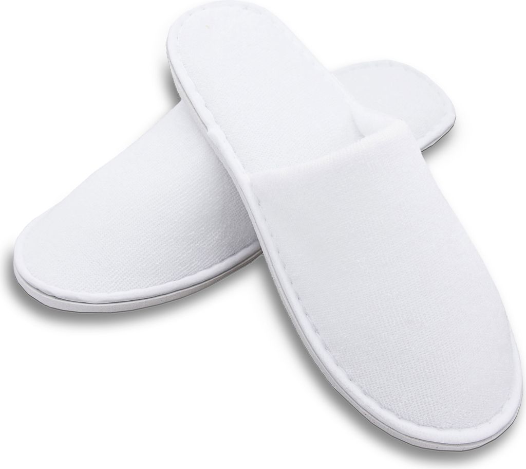 10er Set Frottierslipper geschlossen, Universalgröße, weiß Produktbild 